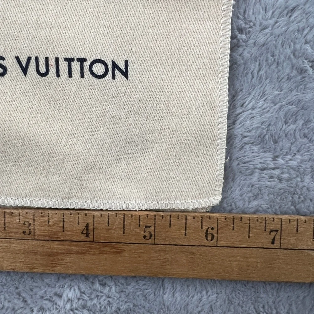 Louis Vuitton Dust Bag Cream Twill Small Purse Handbag Wallet Storage 6x4in